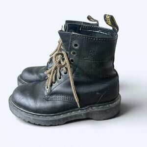 Vintage 70s 80s Dr. Martens 1460 8 Eye Boots Made England Black Grunge Goth UK 4